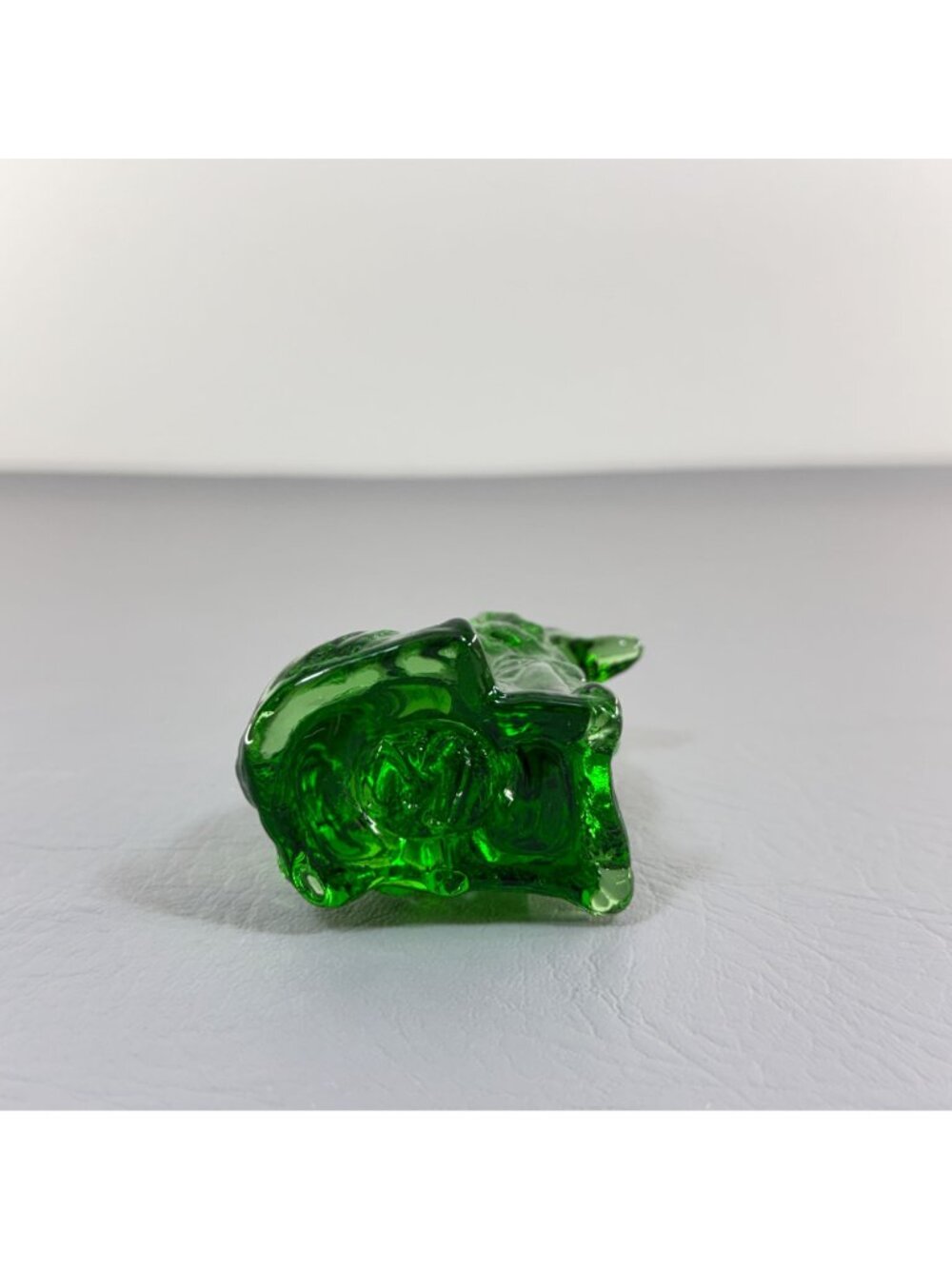 Vintage Mosser Glass Emerald Green Collie Dog Figurine Seated Shepherd 3.75" - Picture 10 of 14